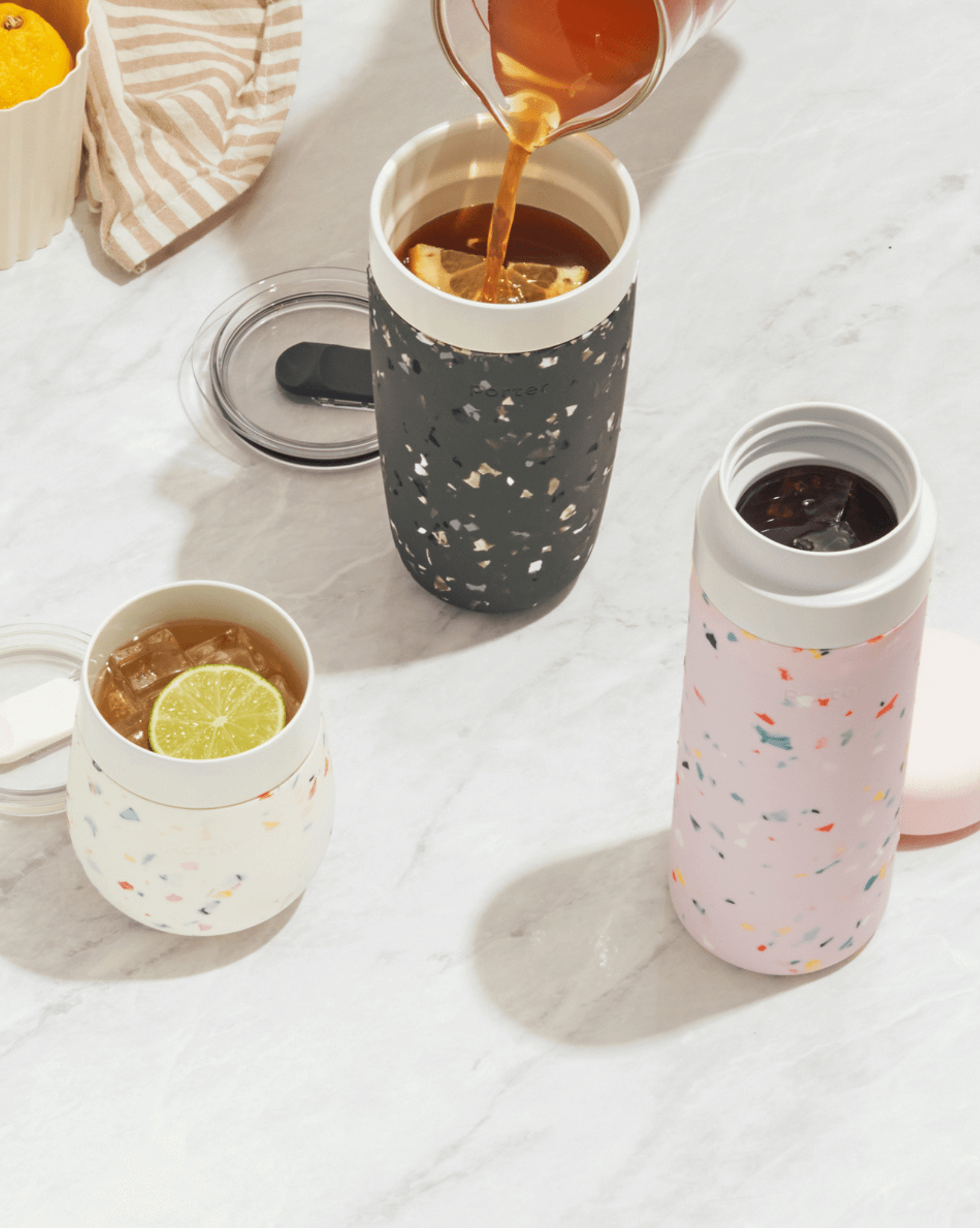 Terrazzo Charcoal One Tumbler orig